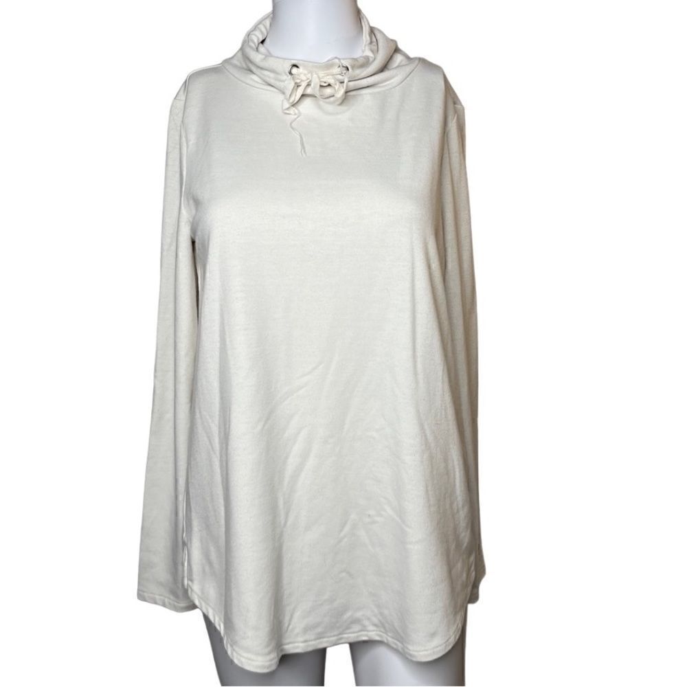 Ann Taylor Cowl Neck Long Sleeve Sweatshirt White Size XS